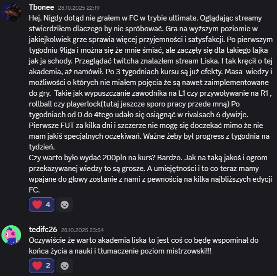Opinia kursanta 4 z Discorda