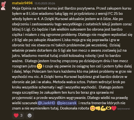 Opinia kursanta 9 z Discorda