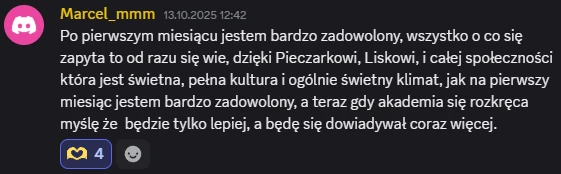 Opinia kursanta 17 z Discorda