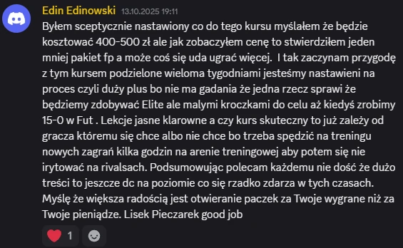 Opinia kursanta 10 z Discorda