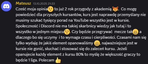 Opinia kursanta 7 z Discorda