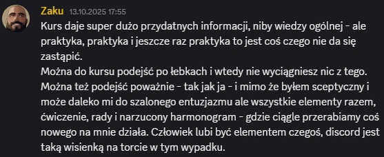 Zaku, opinia z Discorda