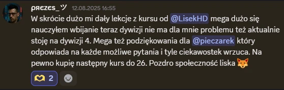 Opinia kursanta 19 z Discorda